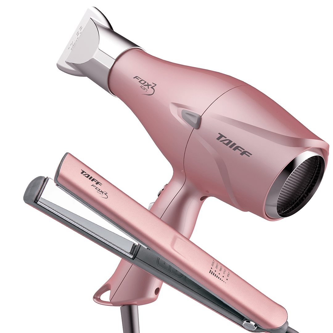 Kit Secador Fox Rose e Chapa Fox Rose